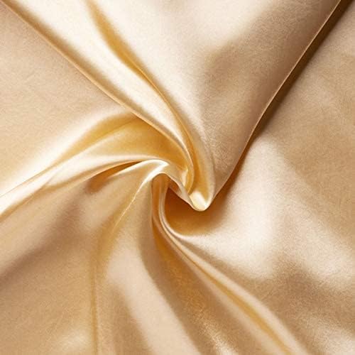 Satin Silk Pillowcase for Hair and Skin, Black Pillow Cases Standard Size Set of 4 Pack Super Soft Pillow Case with Zipper Closure (Champange, Queen(4 Pack))