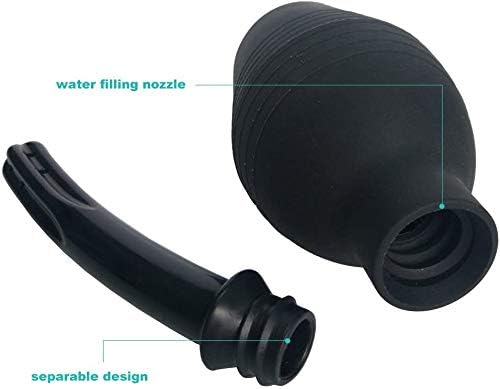 Abyclean Anal Douche Enema Bulb Kit Vaginal Douche Enema Cleaner for Women’s or Man’s Health (500ml Black)