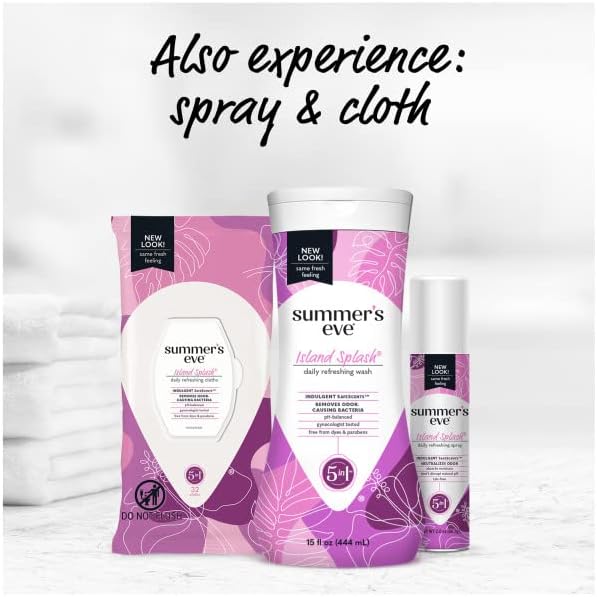 Summer's Eve Island Splash Cleansing Wash For Sensitive Skin 15 fl oz (Pack of 4)