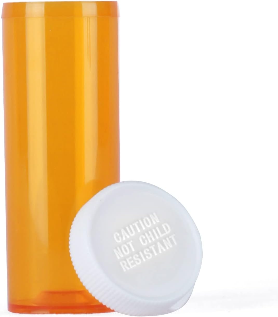 Empty Plastic Pill Bottles with Easy Open Snap Caps (Not Child Resistant), Prescription Medication Vials, Clear Containers, PillCases Dispenser Organizers (20 Dram, 12pcs)