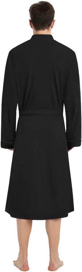 U2SKIIN Mens 100% Cotton Robe Lightweight Knit Bathrobe