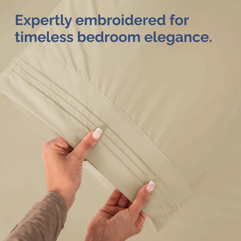 Long Pillowcases - Body Pillow Cover - Long Pillow Insert for Sleeping, Side Sleepers - Soft & Breathable Body Pillow Case with Envelope Enclosure - Comfy, Cozy & Machine Washable - 20" x 54" (Cream)