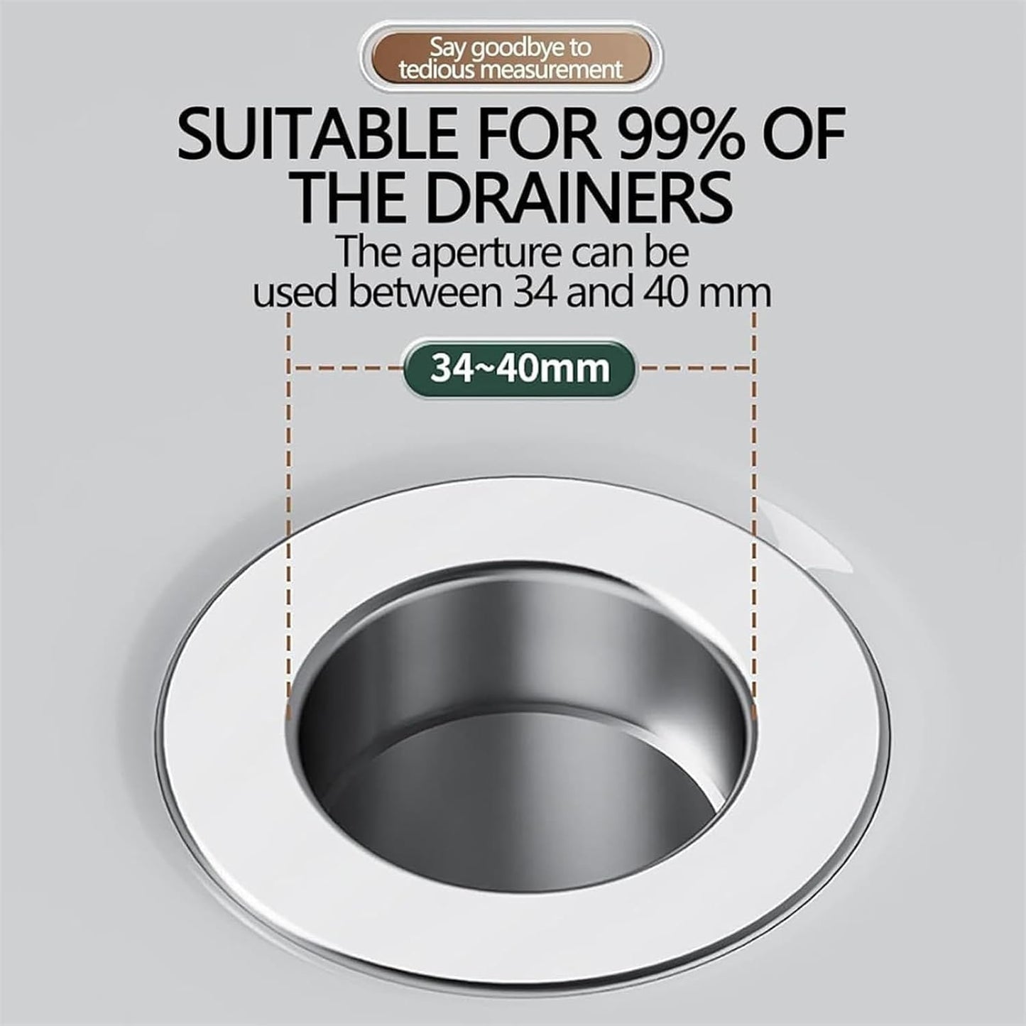 Conceptan Drain Stopper, Bathroom Sink Stopper Hair Catcher, Sink Plug Hair Trap, Bathtub Drain Stopper, Universal Pop up Stainless Steel Floor Drains Filter, Fits Bathroom, Laundry Sink Drains (4pcs)