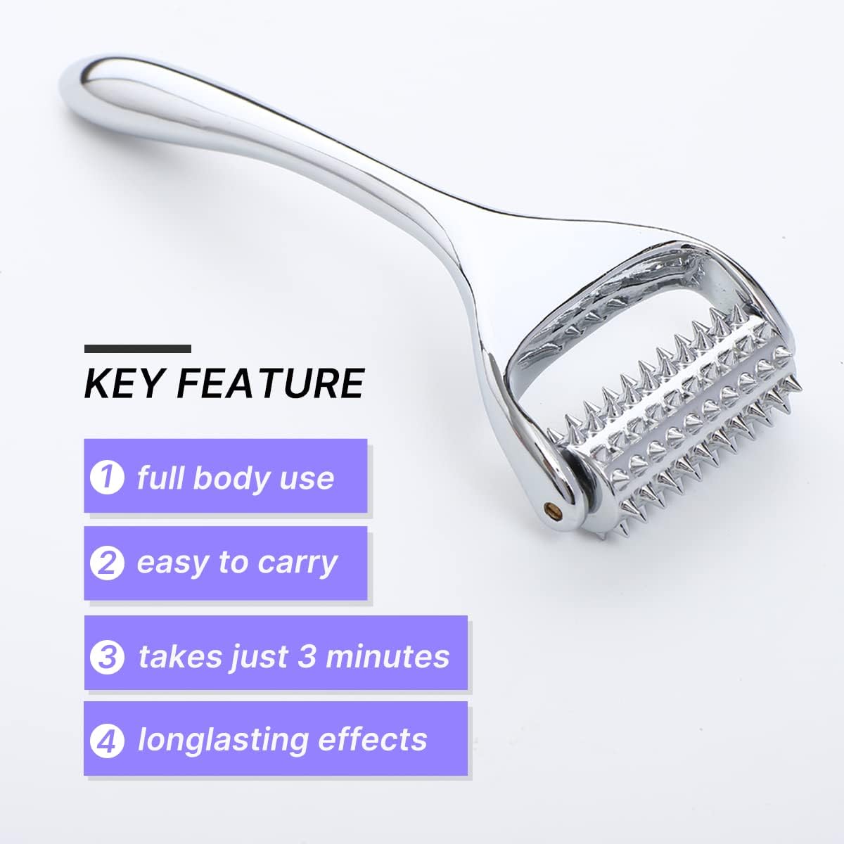 Massage Roller, Acupuncture Roller for Muscle Pain Relief, Acupressure Massager - Deep Tissue Massage Tool for Hand, Foot, Neck, Arms, Thighs