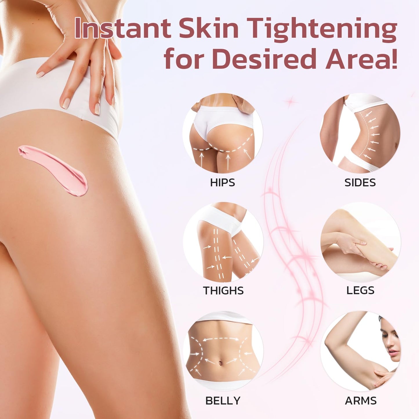 Cellulite Cream, Butt Firming and Lifting Cream - Reduce Cellulite Appearance | Reduce Loose & Stretch Mark Skin Tightening Cream for Body Booty, Legs & Belly Enhances Curves 3.72 fl.oz