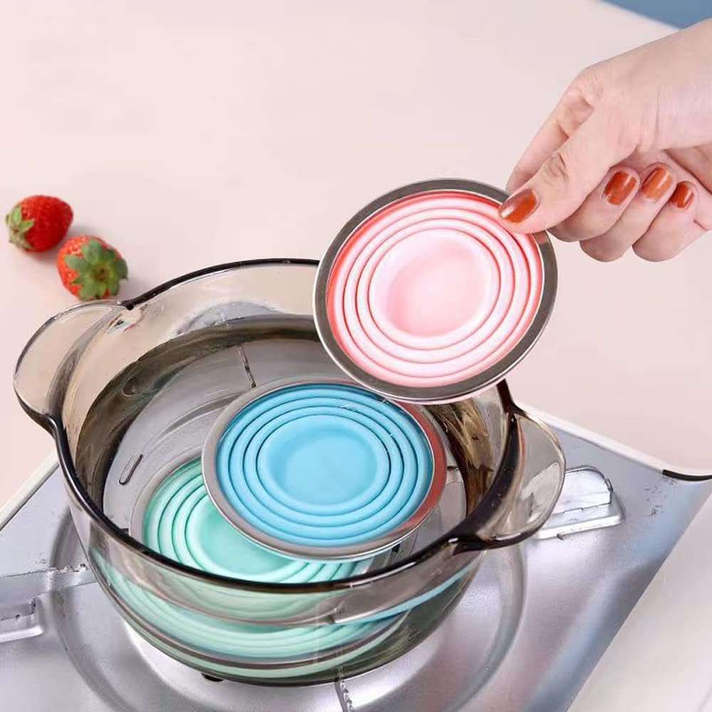 Silicone Collapsible Cups for Camping Travel,Small Portable Backpacking Camping Cup for Outdoor,Reusable Folding Travel Cup,270ml,Graduated(Transparent)