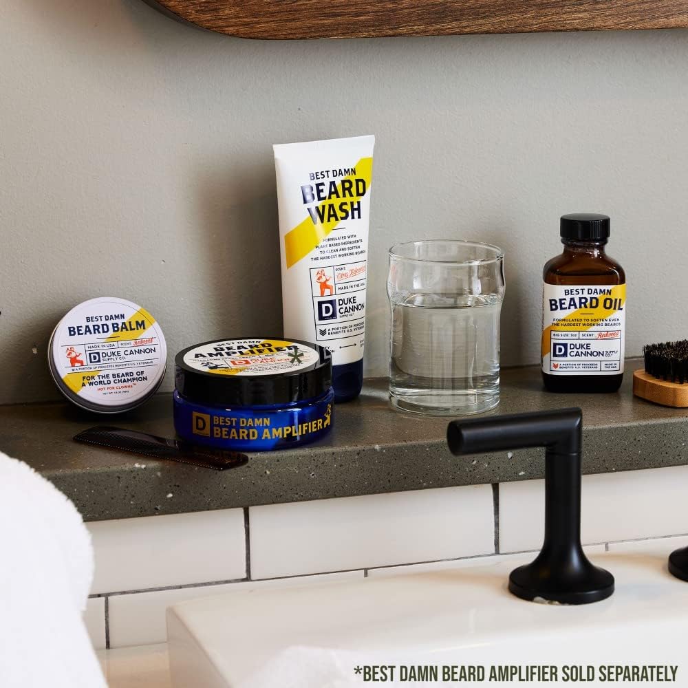 Duke Cannon Supply Co. Beard Wash Citrus Hefeweizen, 6 Fl Oz - Made with Plant-Based Ingredients to Strengthen, Rejuvenate, Soften and Condition