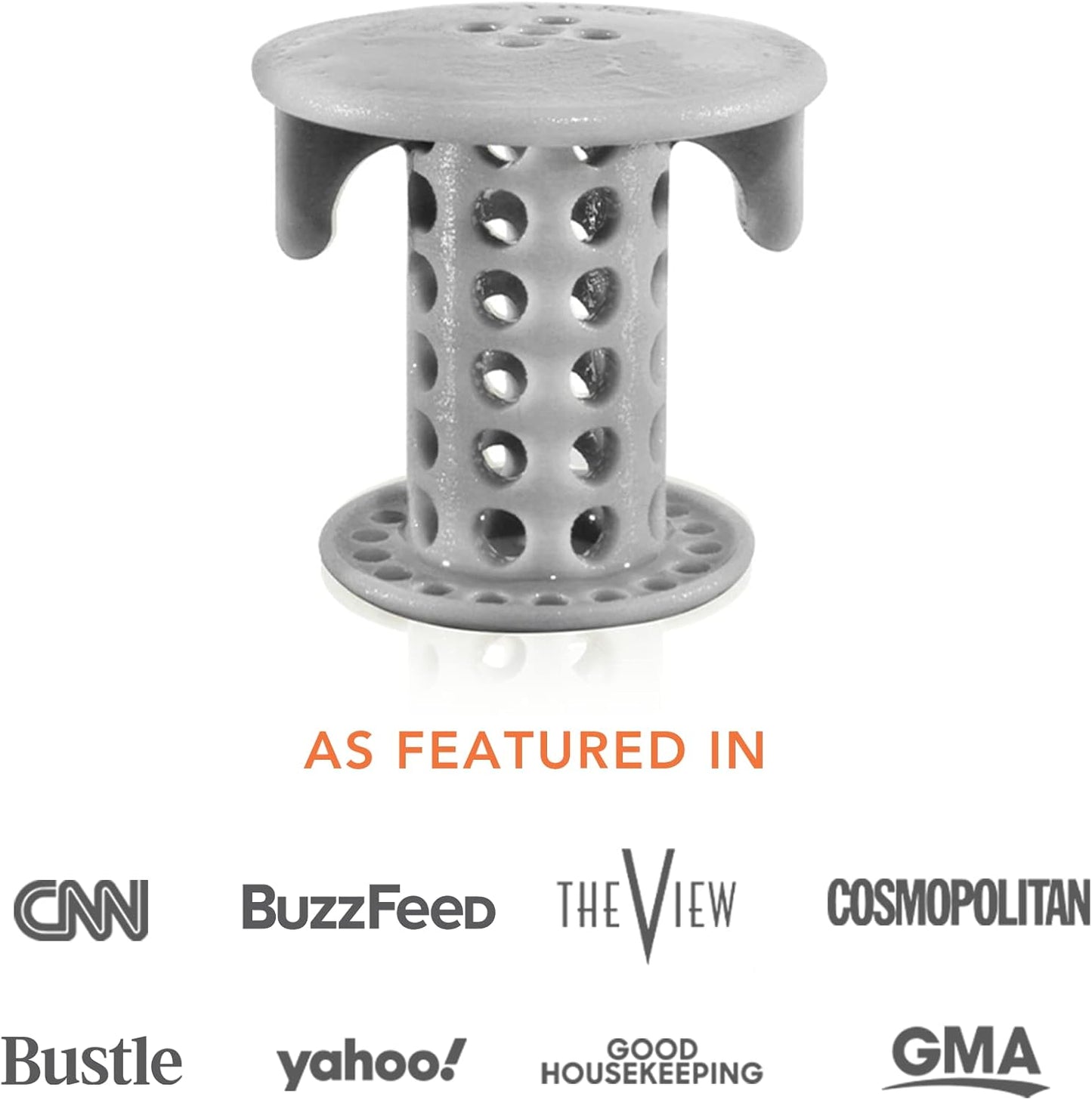 SinkShroom The Revolutionary Sink Drain Protector Hair Catcher/Strainer/Snare, Gray