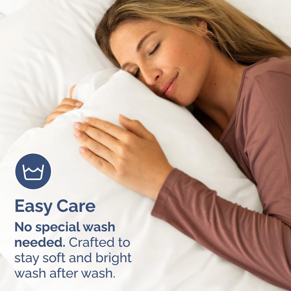 Queen Pillow Cases Set of 6 - Ultra Soft Hotel Quality Pillowcase Covers - Comfy & Wrinkle Free - Shrink, Stain and Fade Resistant - Machine Washable Pillow Protectors - 6 Piece Set - Antique White