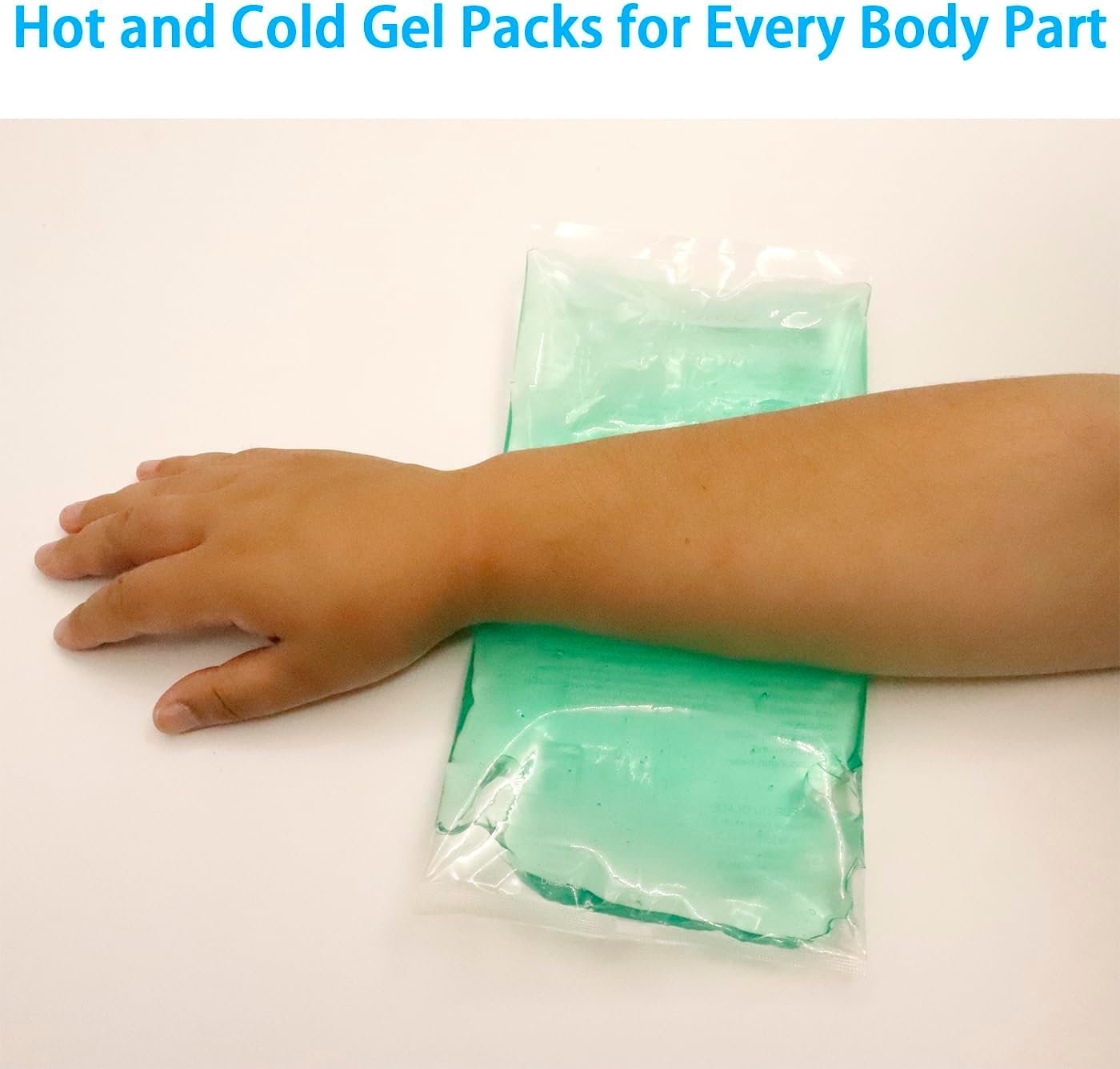 Gel Ice Packs, Cold Packs for Injury Recovery, Cold Compress for Pain Relief, Hot Cold Pack Relieves Inflammation, Arthritis for Headache, Ankle, Neck (Green (4 Pack), 5×5 inch (13×13cm))