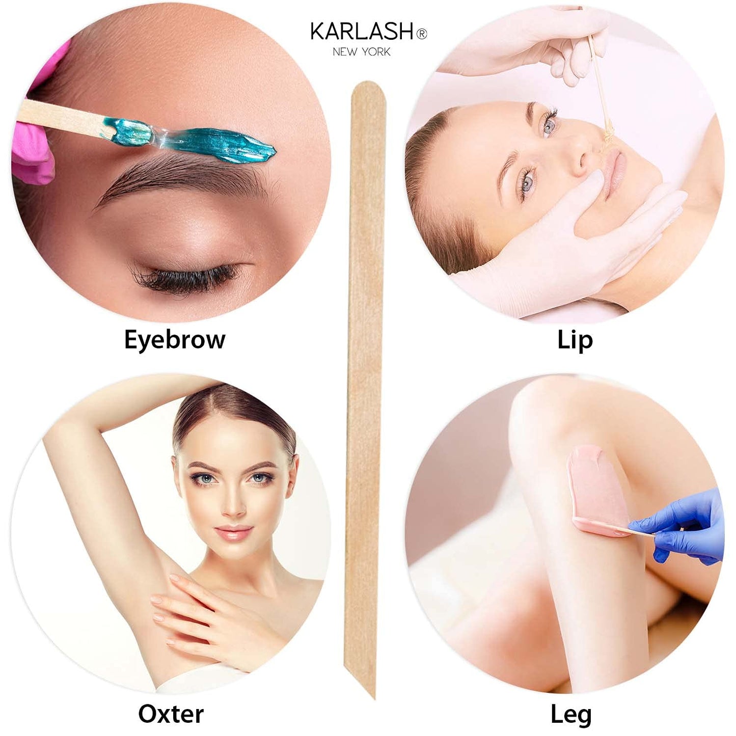 500 Pieces Small Wax Sticks Wood Spatulas Applicator Craft Sticks for Body Hair Eyebrow Lip Nose Removal Slanted/Round (Pack of 500)