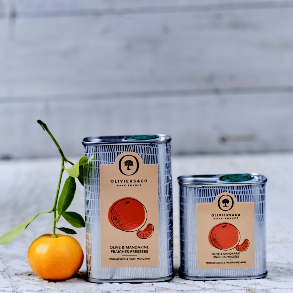 Mandarin Olive Oil by Oliviers&Co. | Italian Extra Virgin Olive Oil for Salads, Desserts & Cooking | Citrus Flavored Gourmet EVOO, Cold Pressed, All-Natural (8.4 Fl Oz)