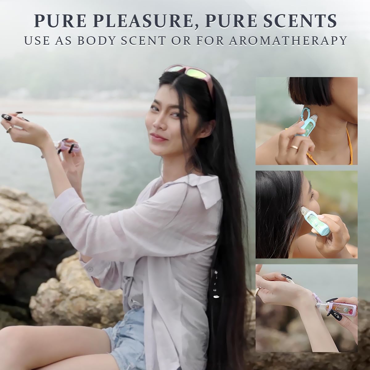 Chamomile Neroli Organic Nail Cuticle Oil Pen with Jojoba, Coconut MCT, and Rosehip for Nail Hydration, Growth & Strength, Travel Size Keychain(0.34 Fl Oz)