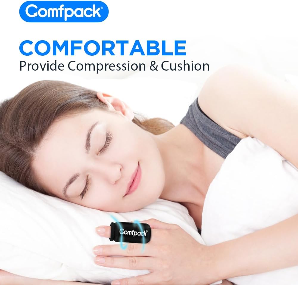 4PCS Finger Sleeves Gel Ice Pack for Pain Relief, Reusable Hot Cold Compression Finger Brace Ice Packs for Injuries, Trigger Finger, Arthritis, Knuckle Immobilization, Gout, Sprain