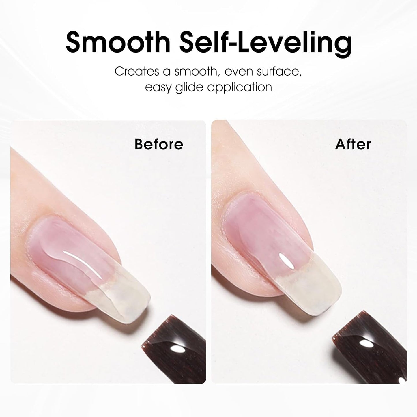 CANNI 6 Pcs 9 Ml Clear Builder Nail Gel Polish Set- Milky White Neutral Nude Pink Colors Builder for Nails Strengthener Gel Thickening Extension for Beginners DIY Home Salon Manicure