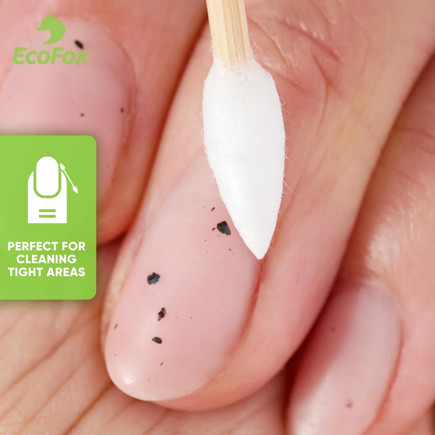 Precision Tip Cotton Swabs 200 Count | Organic & Biodegradable Pointed Cotton Buds | 100% Eco-Friendly & Natural | Perfect for Nails & Makeup, Fine Cleaning, Arts & Crafts