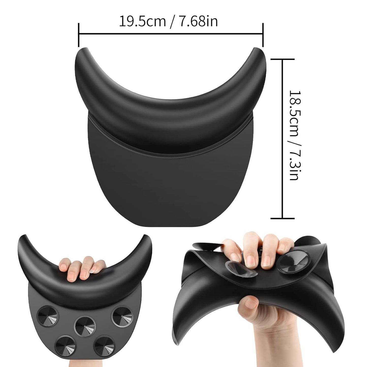 AISEELY Shampoo Bowl Neck Rest with Suction Cup, Silicone Neck Rest for Salon Sink, Shampoo Neck Cushion, Non-Slip Salon Neck Rest for Hair Washing Sink Neck Support, Neck Rest for Wash Basin