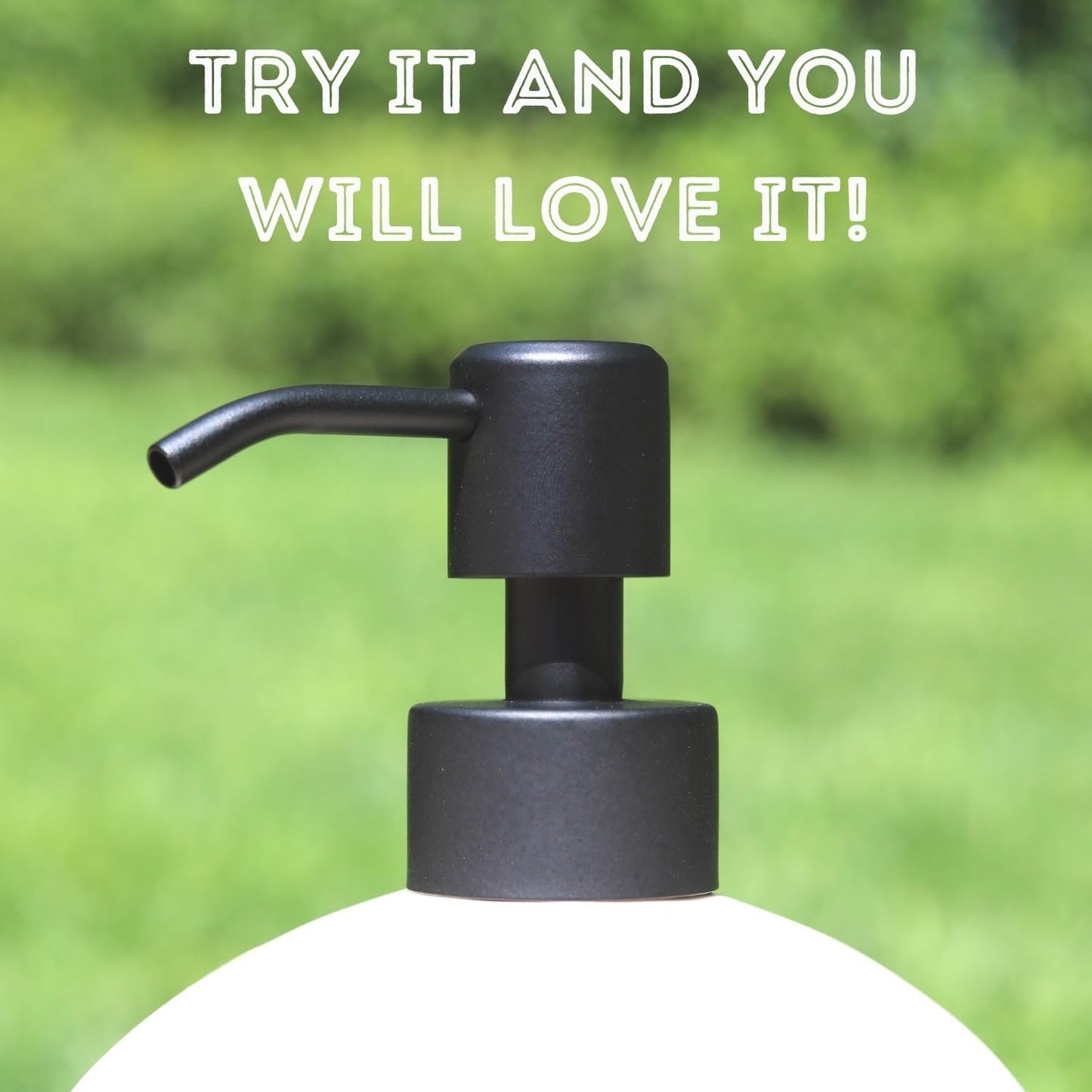 Kapitan Soap Dispenser Pump Replacement Head Black Spare Stainless Steel 28Mm Brushed Finish