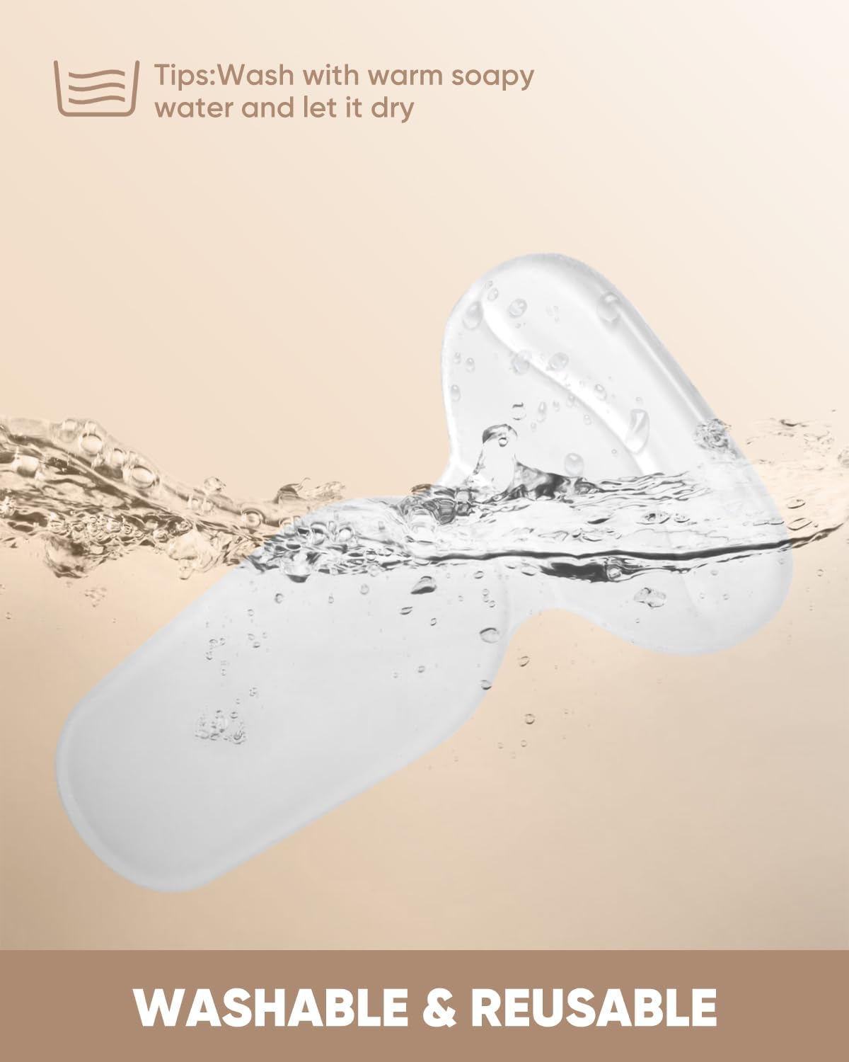 ONUEMP Heel Pads for Shoes, Silicone Shoe Inserts for Women High Heel Protectors Grips, Comfort Foot Pad Cushions for Pain Relief, Shoes Too Big, Blister Prevention (Clear)