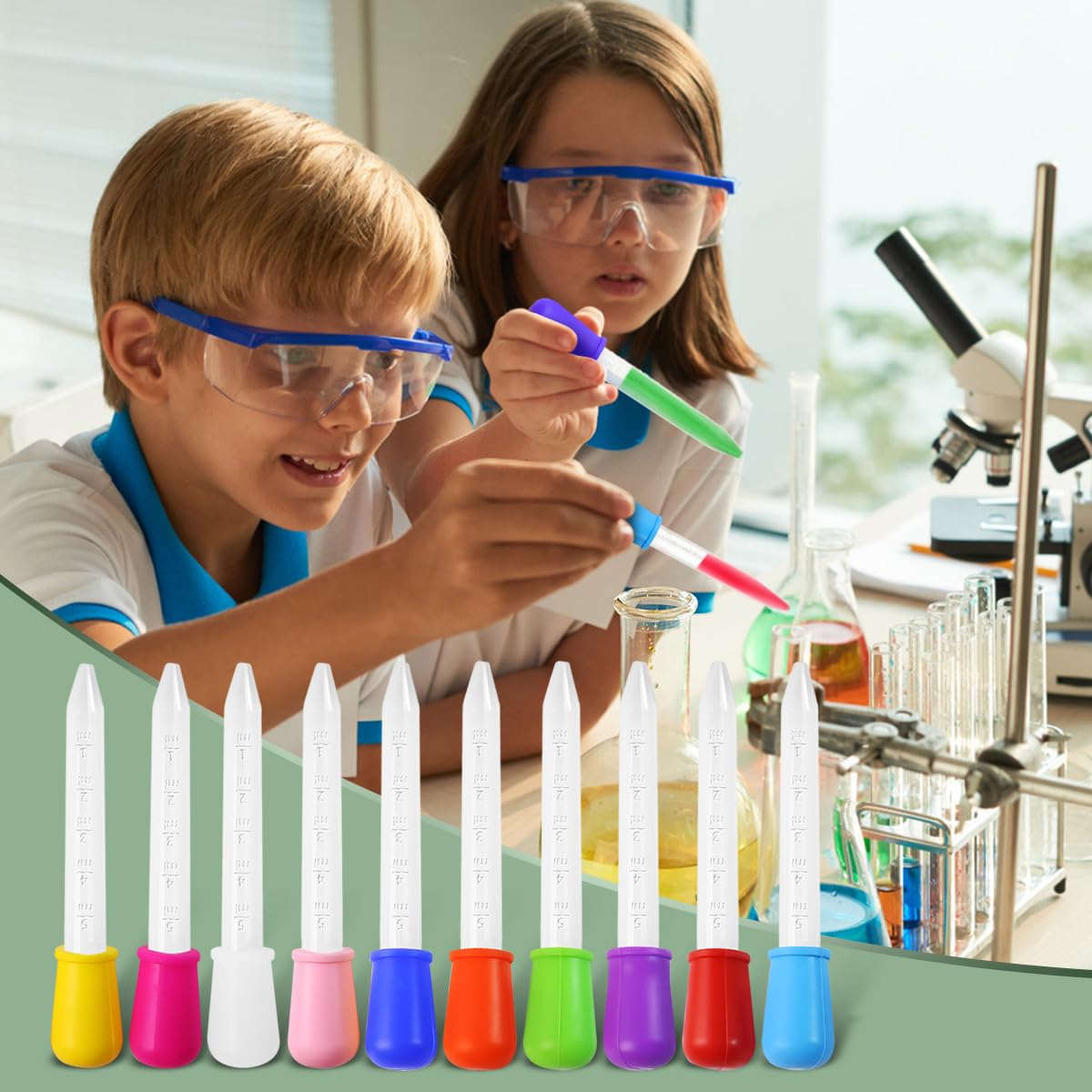 10Pack Liquid Pipettes Droppers Silicone 5ml Clear Medicine Eye Dropper, with Bulb Tip, Silicone and Plastic Pipettes Transfer Eyedropper, Plastic Pipettes Dropper for Feeding, Baking, Crafts Making