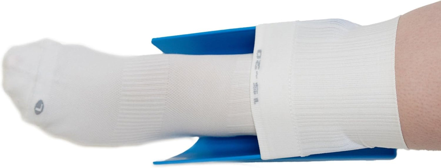 OrthoSleeve Sock Aid Device with Handle, Easy On Off Sock Assistant, Blue, Mobility Aid for Limited Range of Motion