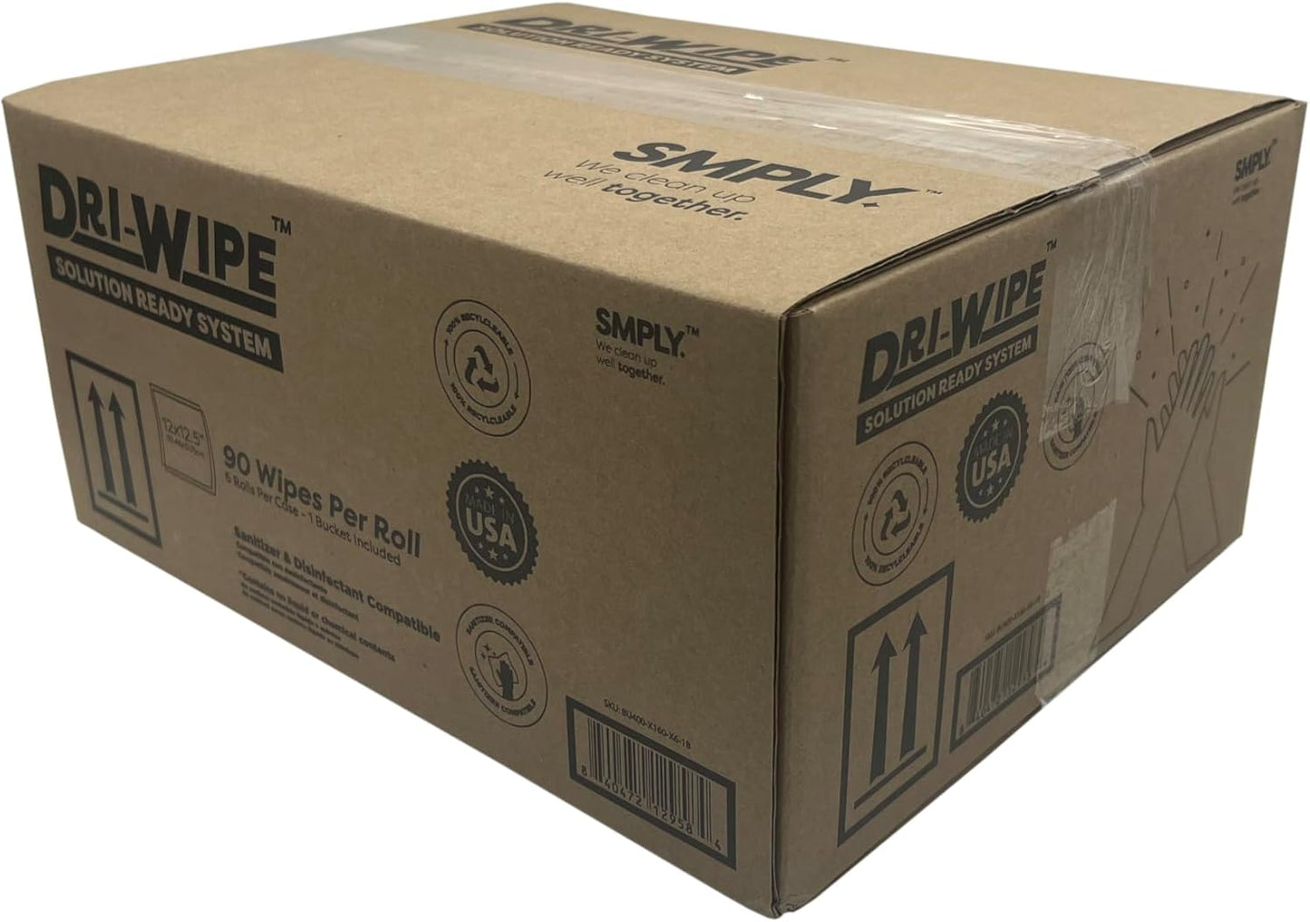 Dri-Wipe Solution Ready System (SRS) (90 Wipes Per Roll, 540, Count)