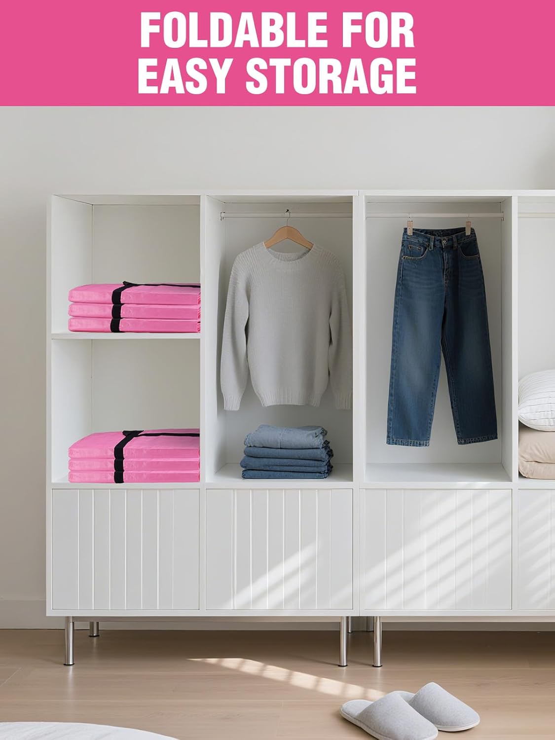 WORKPRO 2-Pack 66 Gallon Extra Large Moving Bags with Zippers, Carry Handles, Heavy-Duty, Water-Resistant Storage Totes for Moving & Space-Saving Organization, Pink