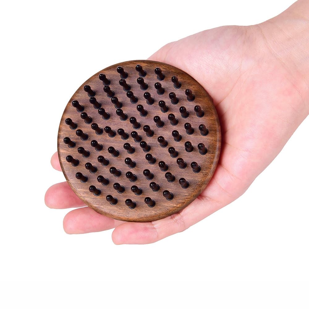 TAN MUJIANG Massage Hair Comb Hair Brush Round Shape (Snail)