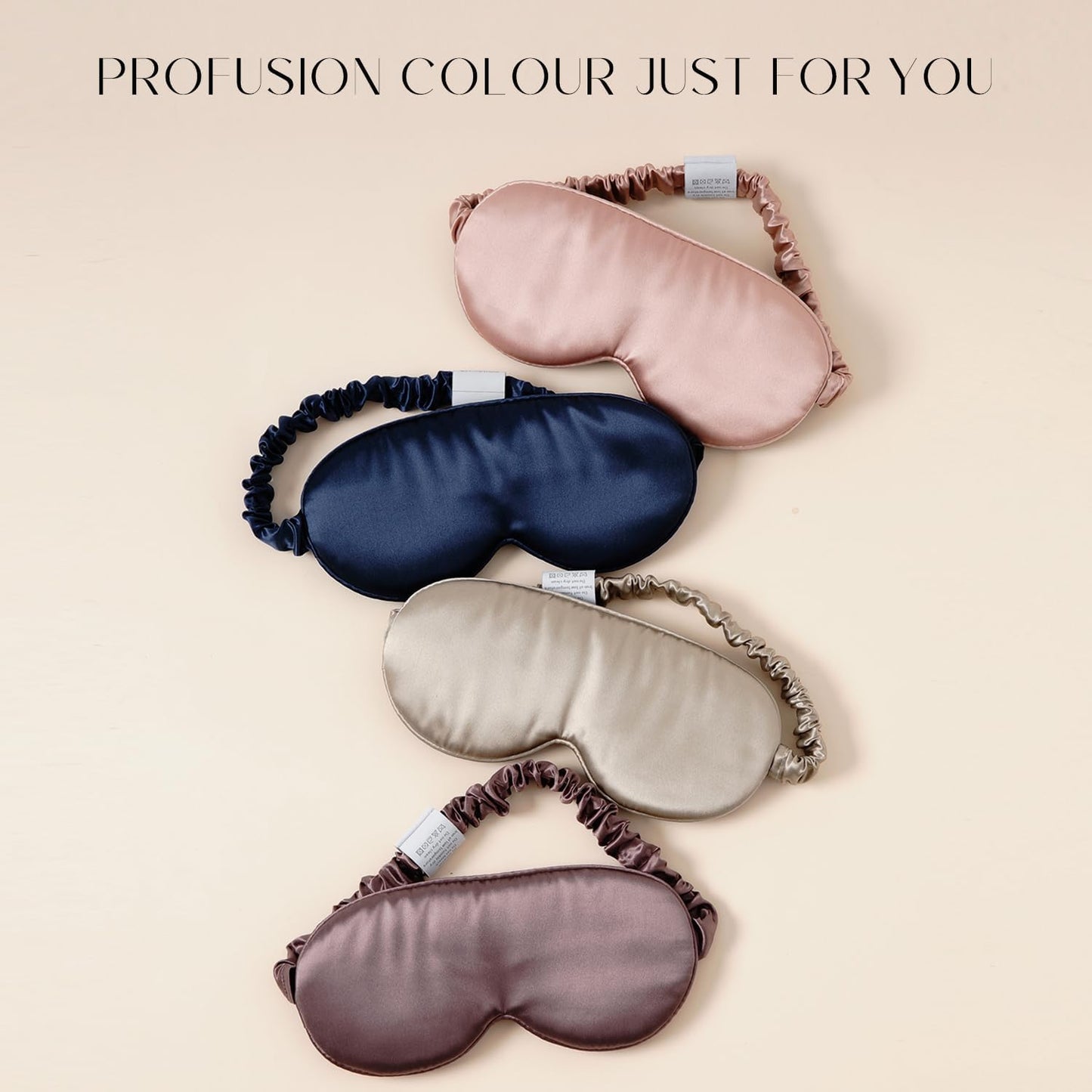 100% 22 Momme Mulberry Silk Sleep Mask, Eye Cover for Sleeping, Blackout 3D Sleep Masks for Lash Extensions with Adjustable Strap for Men and Women (Navy Blue)