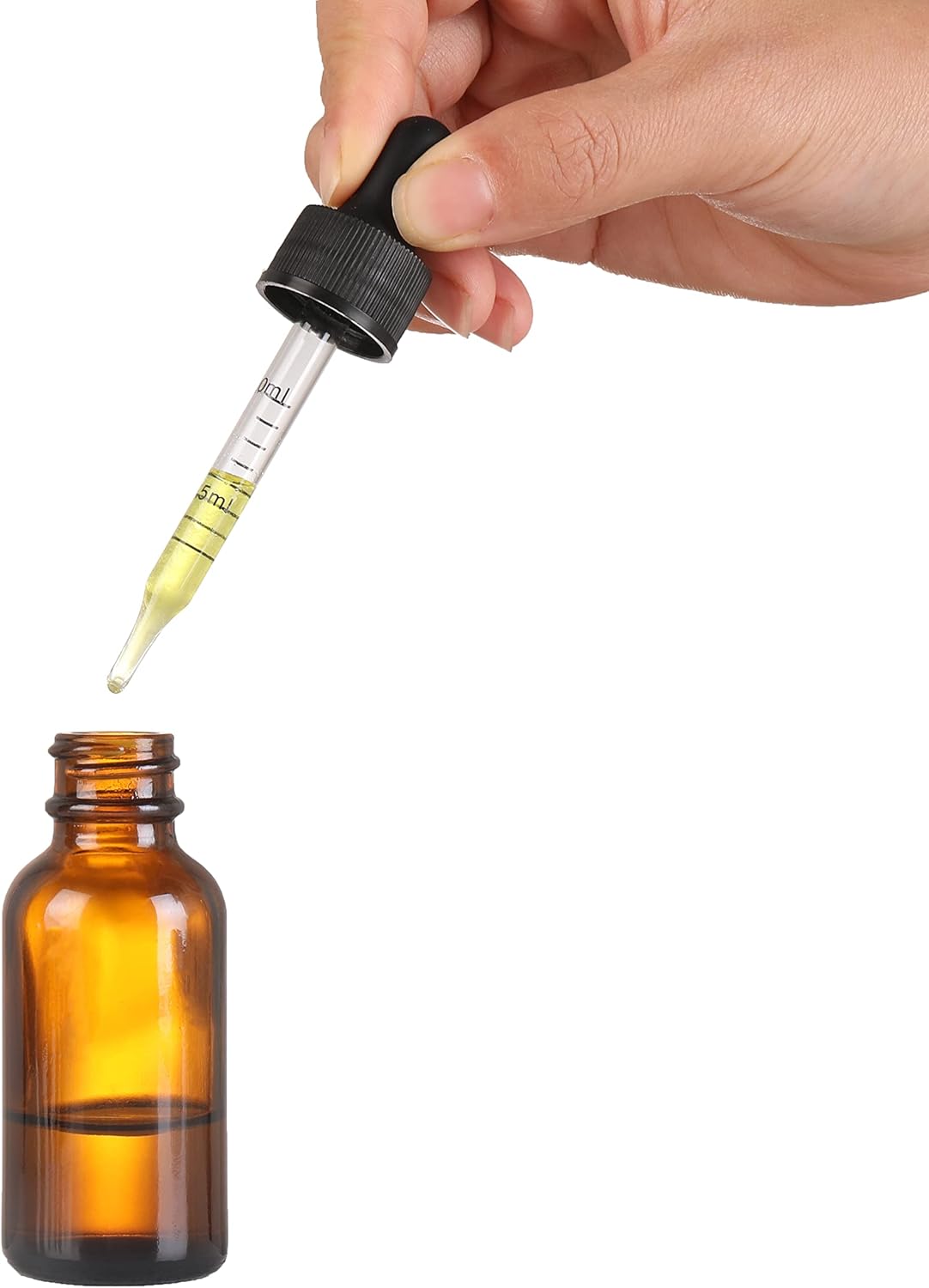 48 Pack,1oz Glass Dropper Bottle, Amber Tincture Bottles with Dropper,Pretty Finish for All Kinds of Liquids,Oil Bottles for Hair- Stronger Suction ideal for Leakproof Travel