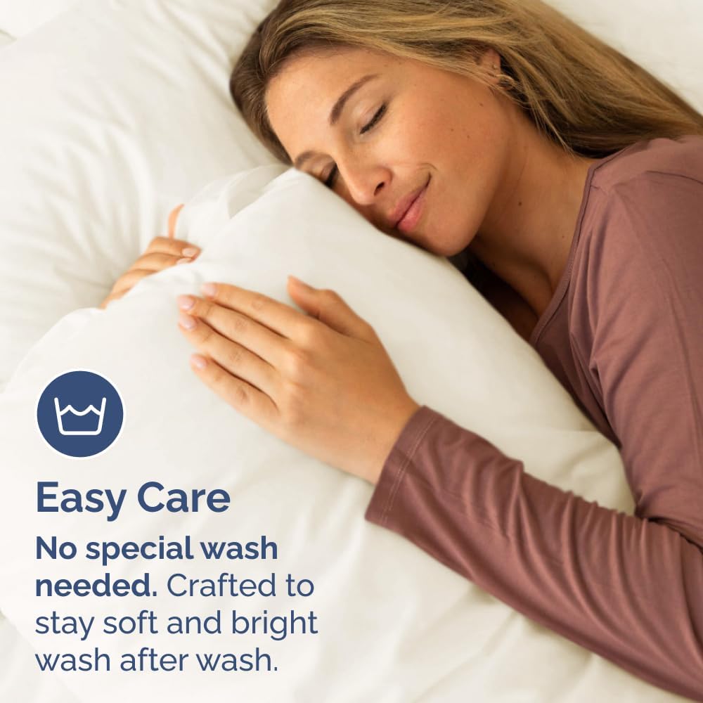 King Pillow Cases Set of 6 - Ultra Soft Hotel Quality Pillowcase Covers - Comfy. Cozy & Wrinkle Free - Shrink, Stain and Fade Resistant - Machine Washable Pillow Protectors - 6 Piece Set - Off White