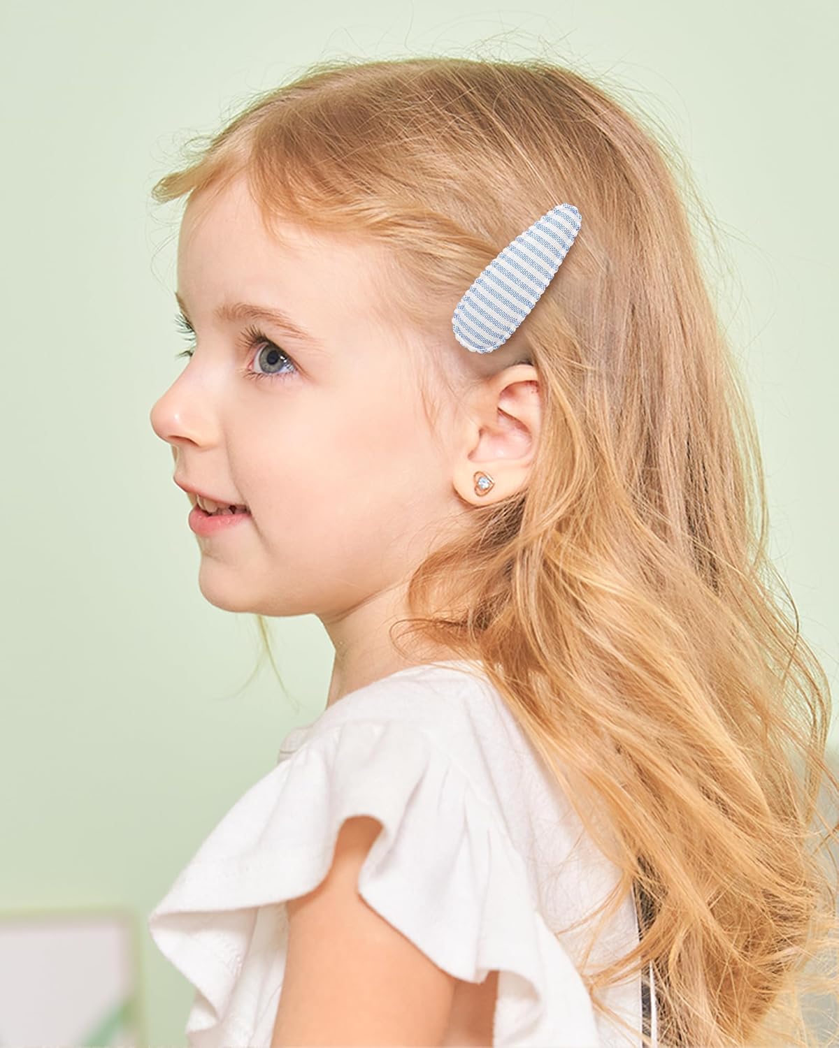 40 Pcs 2.2 In Baby Hair Clips for Girls Handmade Floral Print Snap Toddler Hair Accessories for Girls Baby Toddlers Kids Teens