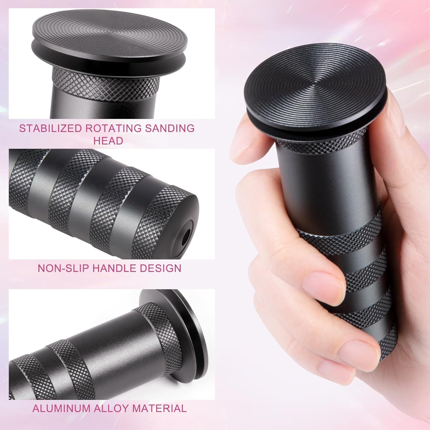 krofaue Electric Foot Callus Remover for Women - 1200rpm Electric Foot File Callus Remover with Anti-Slip Stripes, 60pcs Sandpaper Discs Adjustable Speed Foot Sander for Dead Skin Womens(Black)