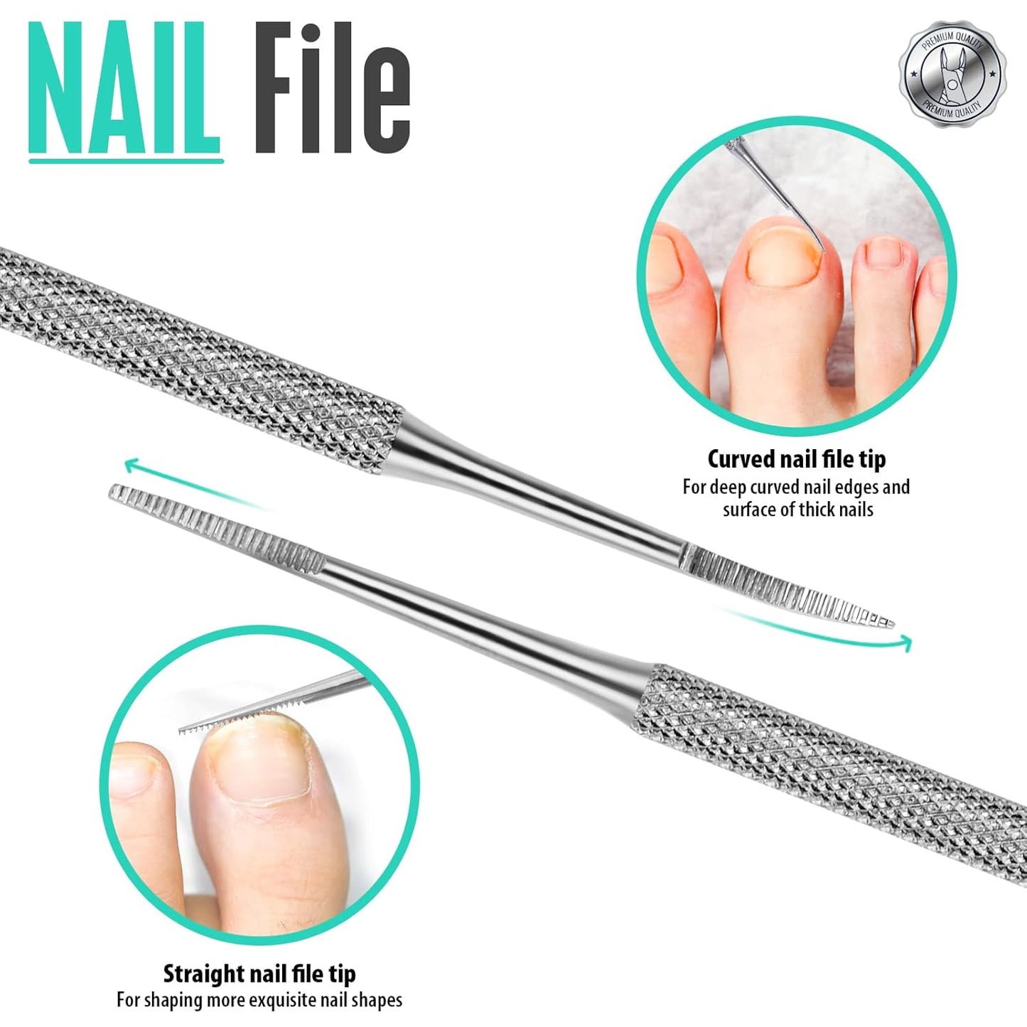 FANDAMEI Ingrown Toenail Removal Kit, Pedicure Tools, Nail Care Kit, Cuticle Trimmer, Nail Cuticle Nippers, Cuticle Kit Stainless Steel, Cuticle Clippers, Cuticle Pushers, Manicure Kit, Pedicure Kit