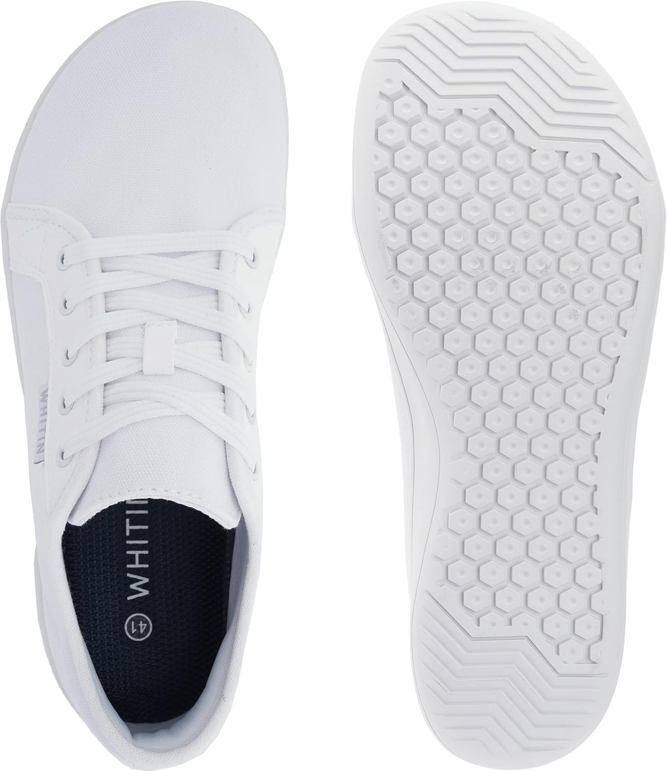 WHITIN Women's Canvas Barefoot Shoes | Wide Width Minimalist Sneakers | Classic Fit Low Top