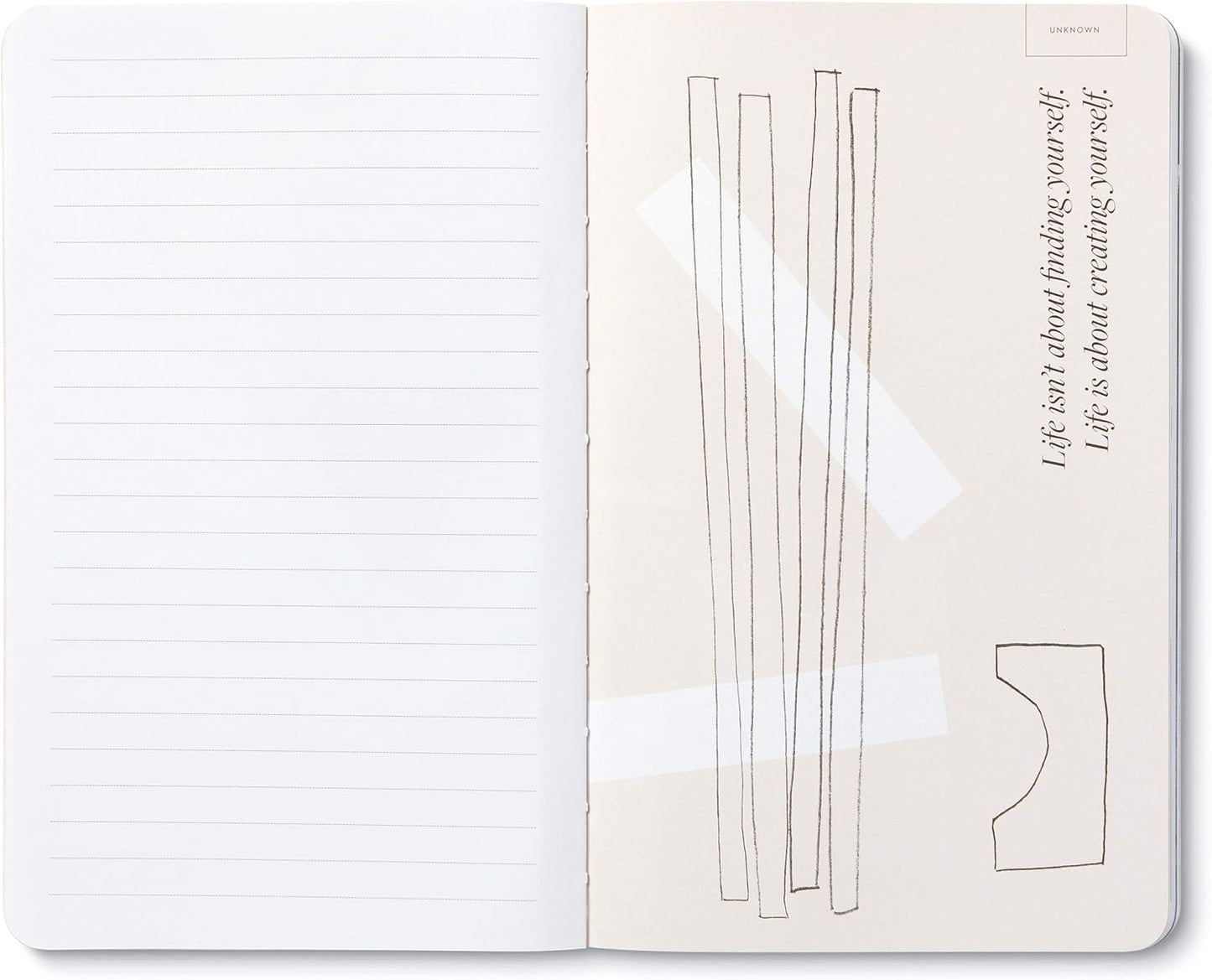 Compendium Softcover Journal - To exist is to change… to go on creating oneself endlessly. – A Write Now Journal with 128 Lined Pages, 5″W x 8″H