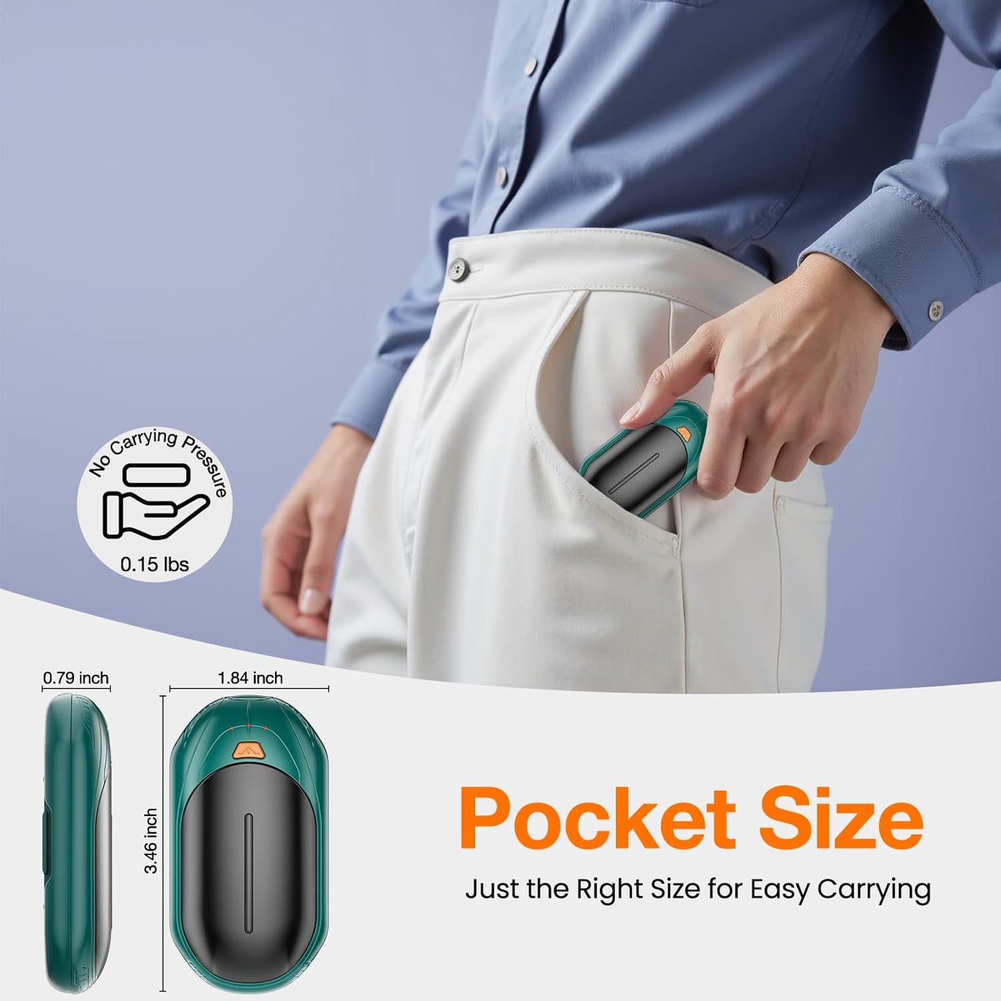 AI Hand Warmers Rechargeable 2 Pack, AI Smart Chips Electric Hand Warmers, 20Hrs Long Safe Heat, Portable Pocket Heater, Gifts for Christmas, Outdoor, Hunting, Golf, Camping Accessories