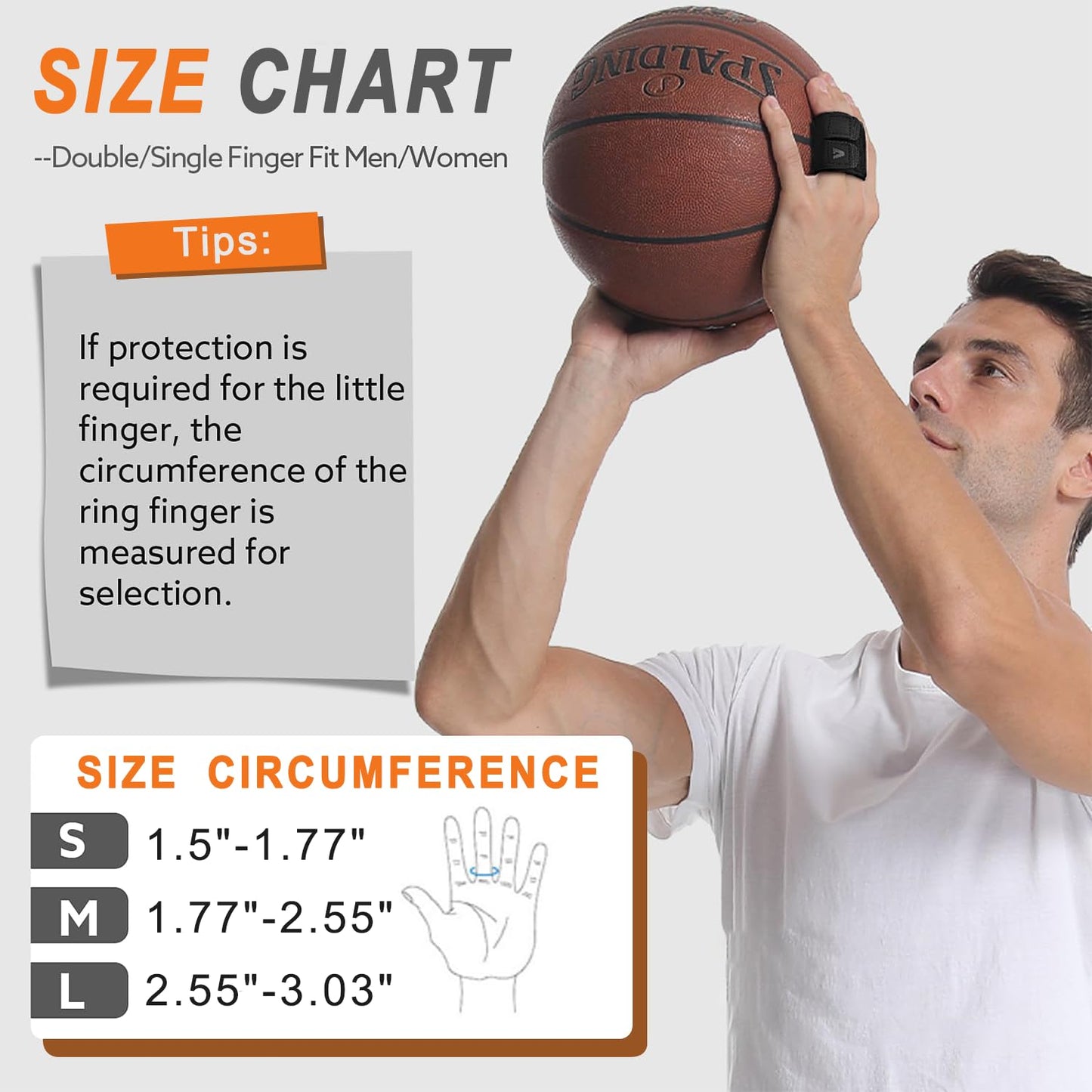 2PCS Finger Splints (No Metal Support) – Adjustable Compression Neoprene Finger Sleeves/Brace for Arthritis, Tendonitis & Pain Relief, Elastic Buddy Straps for Sports (Basketball, Tennis, Volleyball, Badminton) – Single Finger Design, S