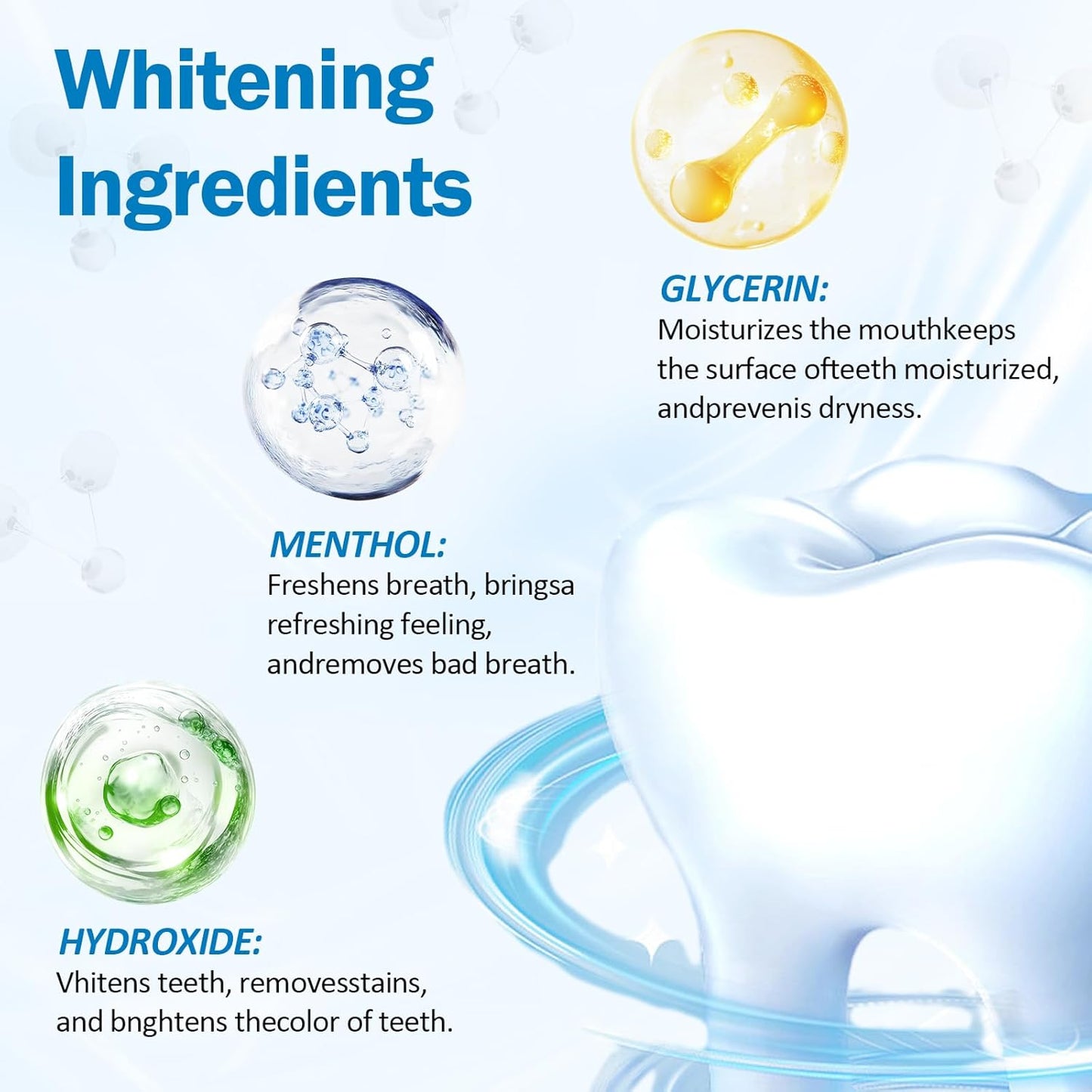 Teeth Whitening Pen - Professionally Stain Removal Teeth Whitening Gel Formula, No Sensitivity Effective Teeth Whitener, Mint (4 Pack)