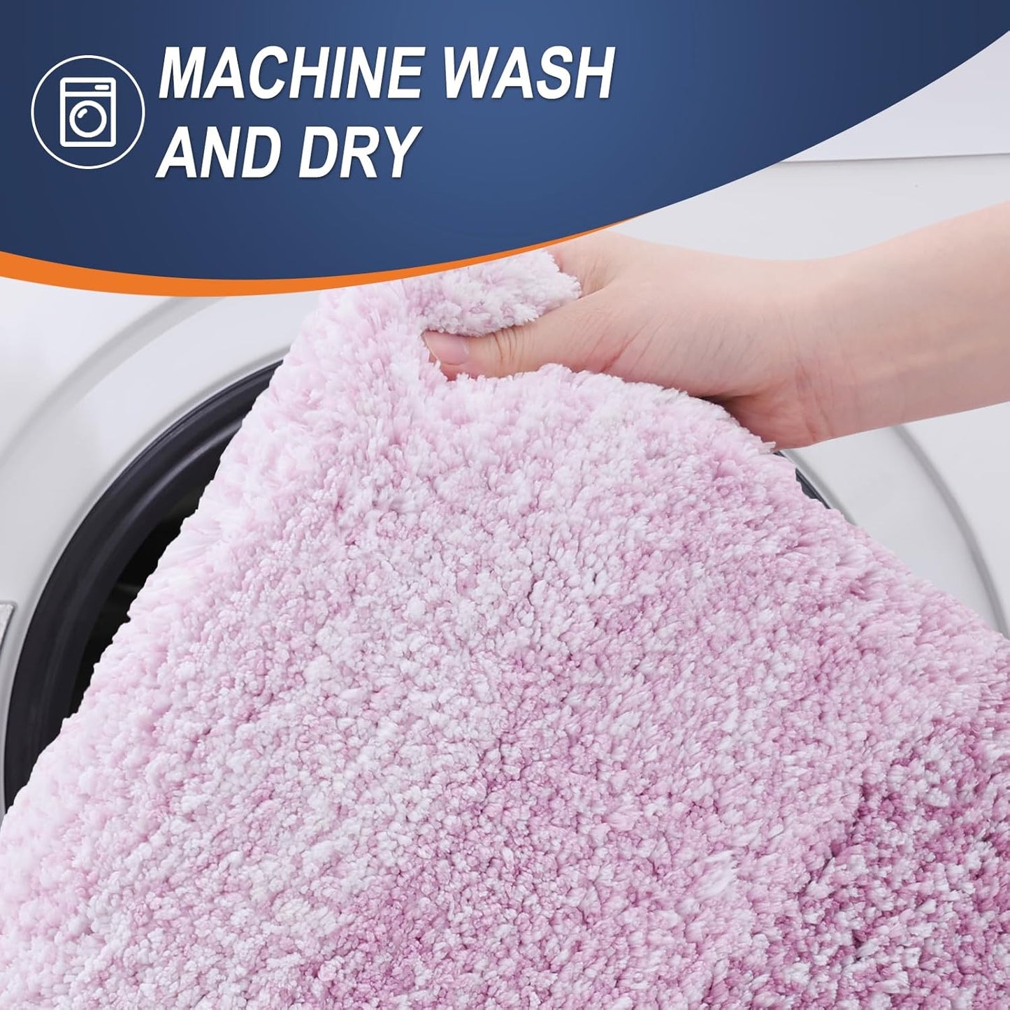 OLANLY Bathroom Rugs Mat 30x20, Extra Soft Absorbent Microfiber Bath Rugs, Rubber Backing, Quick Dry, Washable Bath Mats for Bathroom Floor, Tub and Shower, Home Decor Accessories, Pinkish-Purple