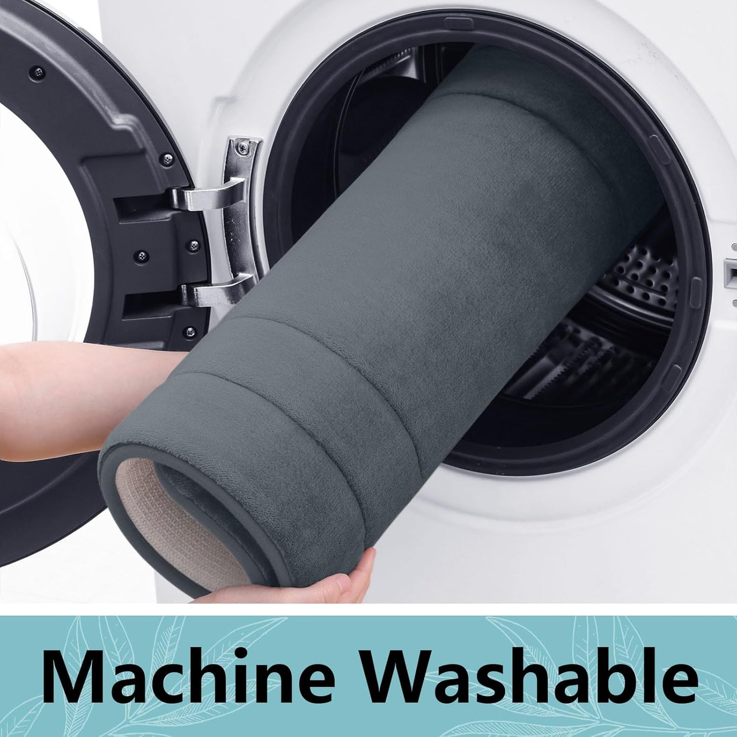 Arotive Memory Foam Bathroom Rug Mat 36x24, Ultra Soft and Absorbent Bath Mat, Machine Wash Dry, Comfortable Bath Rug Carpet for Bathroom Floor, Tub and Shower, Dark Grey