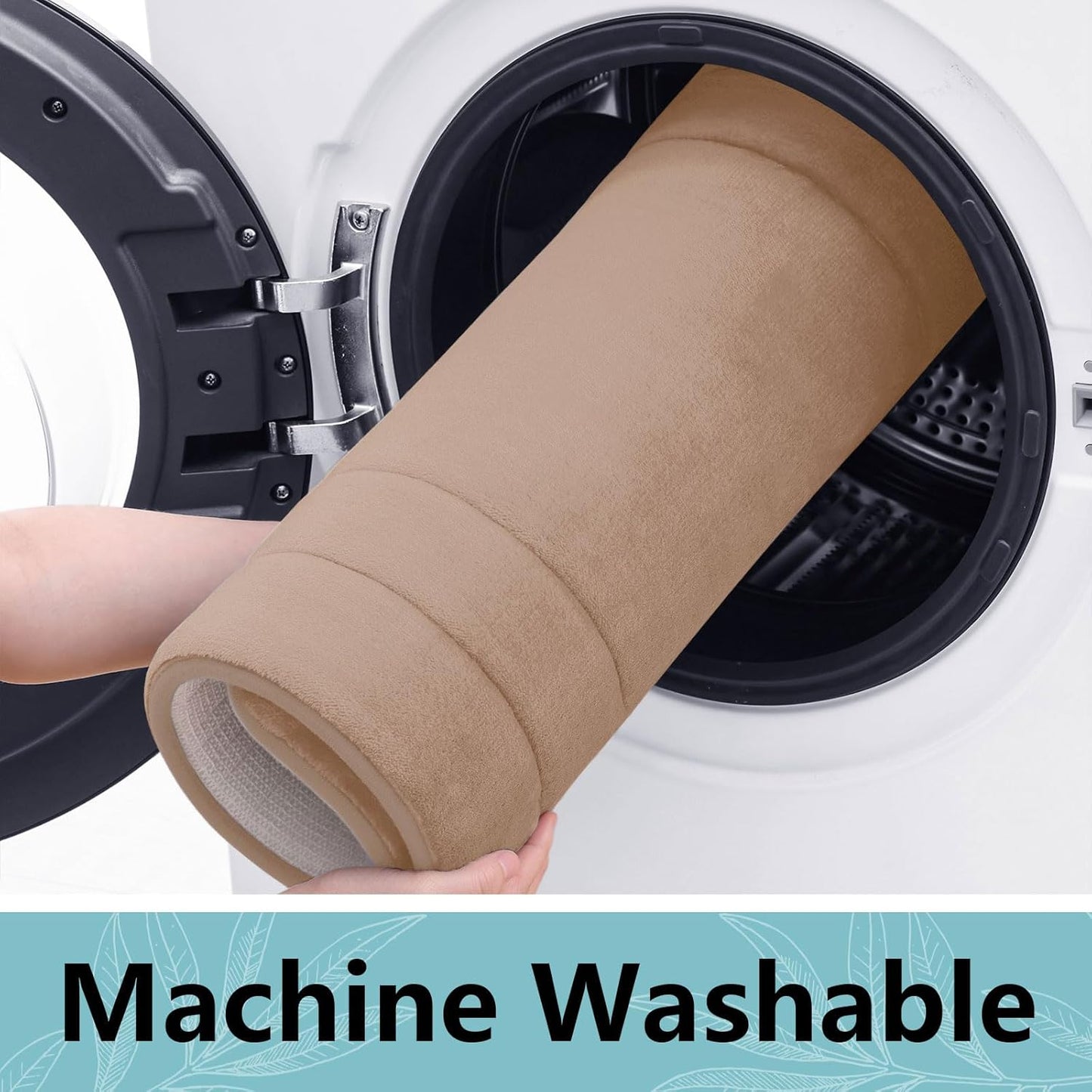 Arotive Memory Foam Bathroom Rug Mat 47x17, Ultra Soft and Absorbent Bath Mat, Machine Wash Dry, Comfortable Bath Rug Carpet for Bathroom Floor, Tub and Shower, Camel