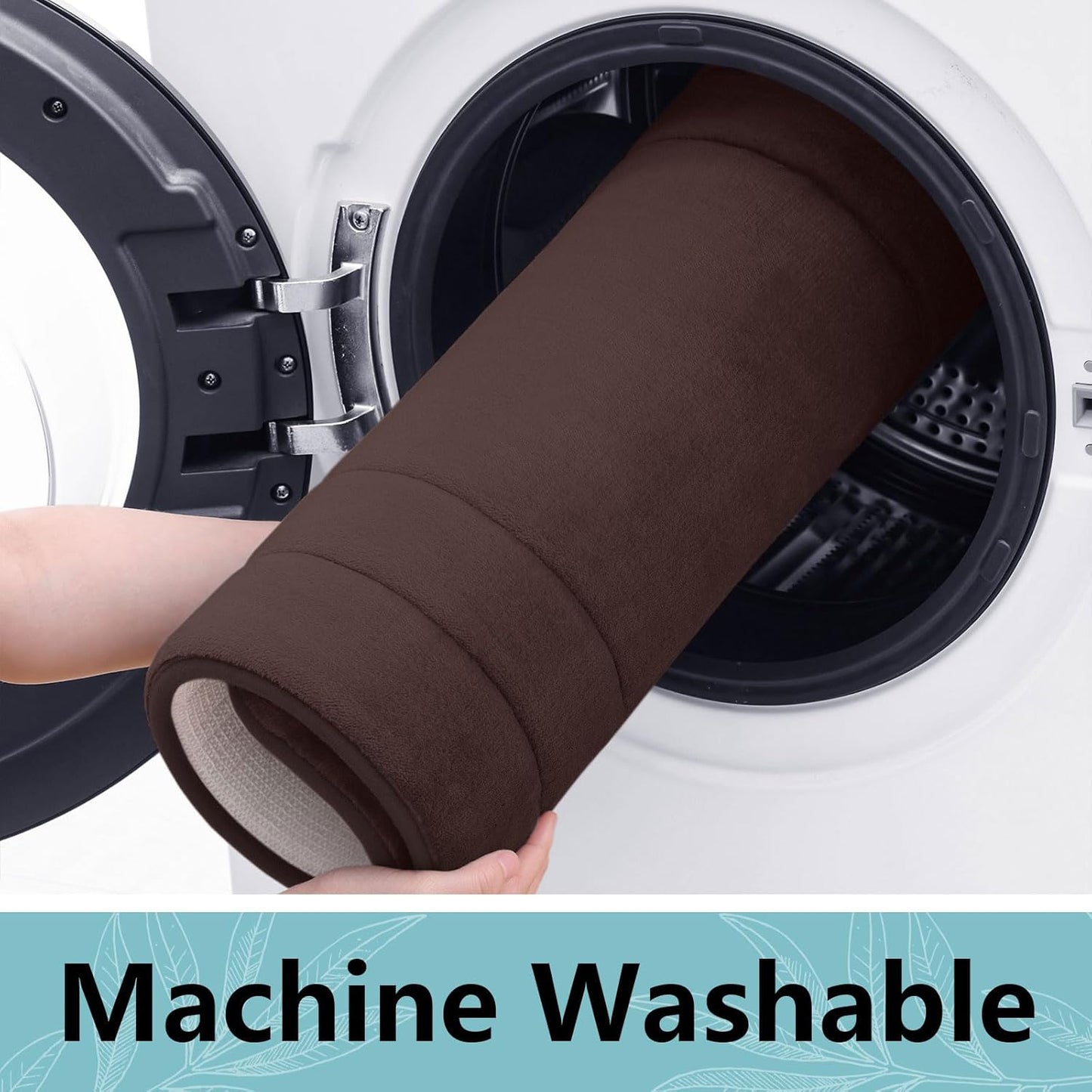 Arotive Memory Foam Bathroom Rug Mat 59x24, Ultra Soft and Absorbent Bath Mat, Machine Wash Dry, Comfortable Bath Rug Carpet for Bathroom Floor, Tub and Shower, Brown