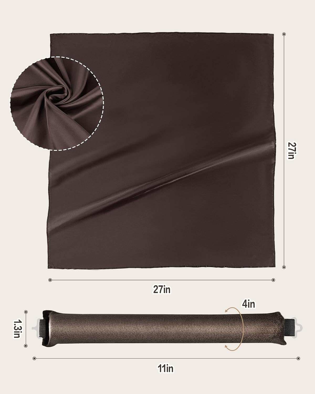 Heatless Curls Overnight Hair Curler - 4 Pcs Curling Rod to Sleep In, Velvet Hair Rollers with Satin Hair Scarf