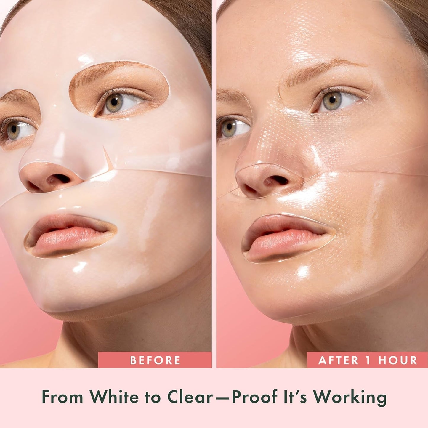 Rael Collagen PDRN Hydrogel Face Masks – Deep Hydration with Salmon PDRN, Collagen, Peptide, and Hyaluronic Acid, Anti-Slip, Korean Skin Care (4 Count)