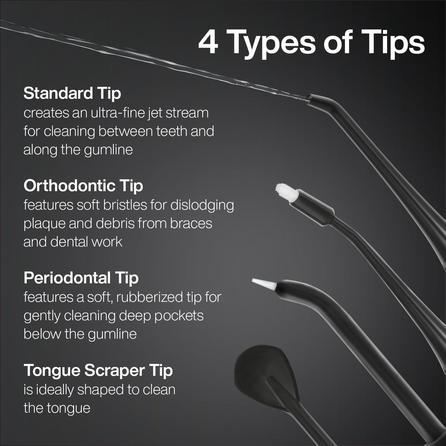 AquaSonic Aqua Flosser - Cordless Rechargeable Water Flosser for Teeth - Waterproof, Portable Oral Irrigator for Dental Cleaning with 5 Jet Tips – Braces Home Travel