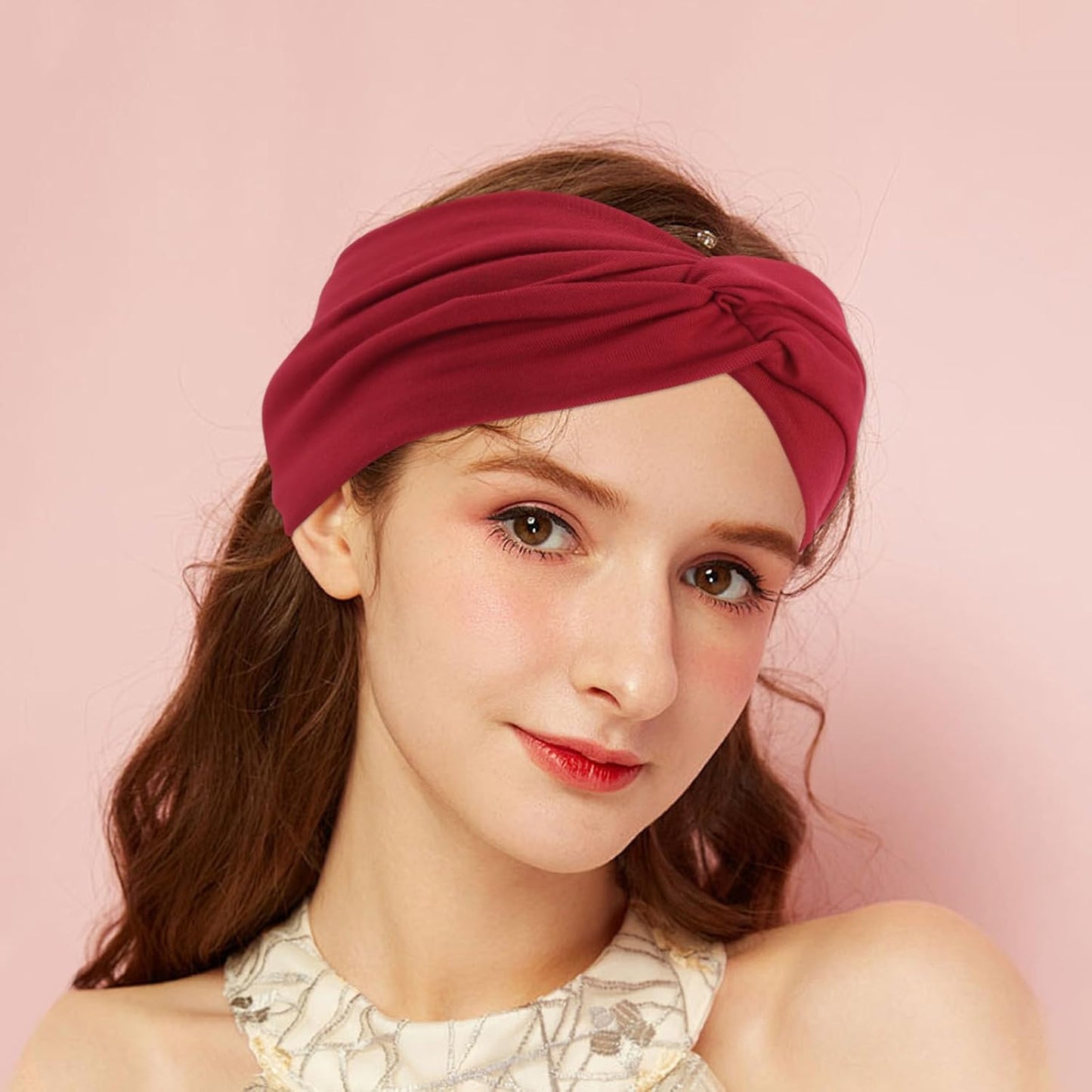 12-Pack Wide Stretch Headbands for Women - Non-Slip Extra Wide Turban Hair Bands for Workout, African Style, Sports & Daily Use (Breathable, All-Day Comfort) Color1 (Color2)