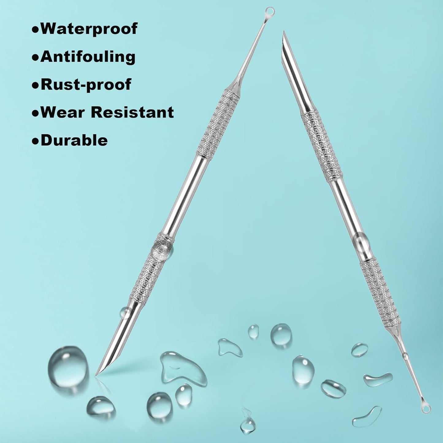 Pre-treatment Cuticle Pusher, Russian Prep Nail Pushers, Dual Ended Cuticle Remover with 100/180 Grit Sandpaper Sheets, Nail Care for Manicure Pedicure Nail Art