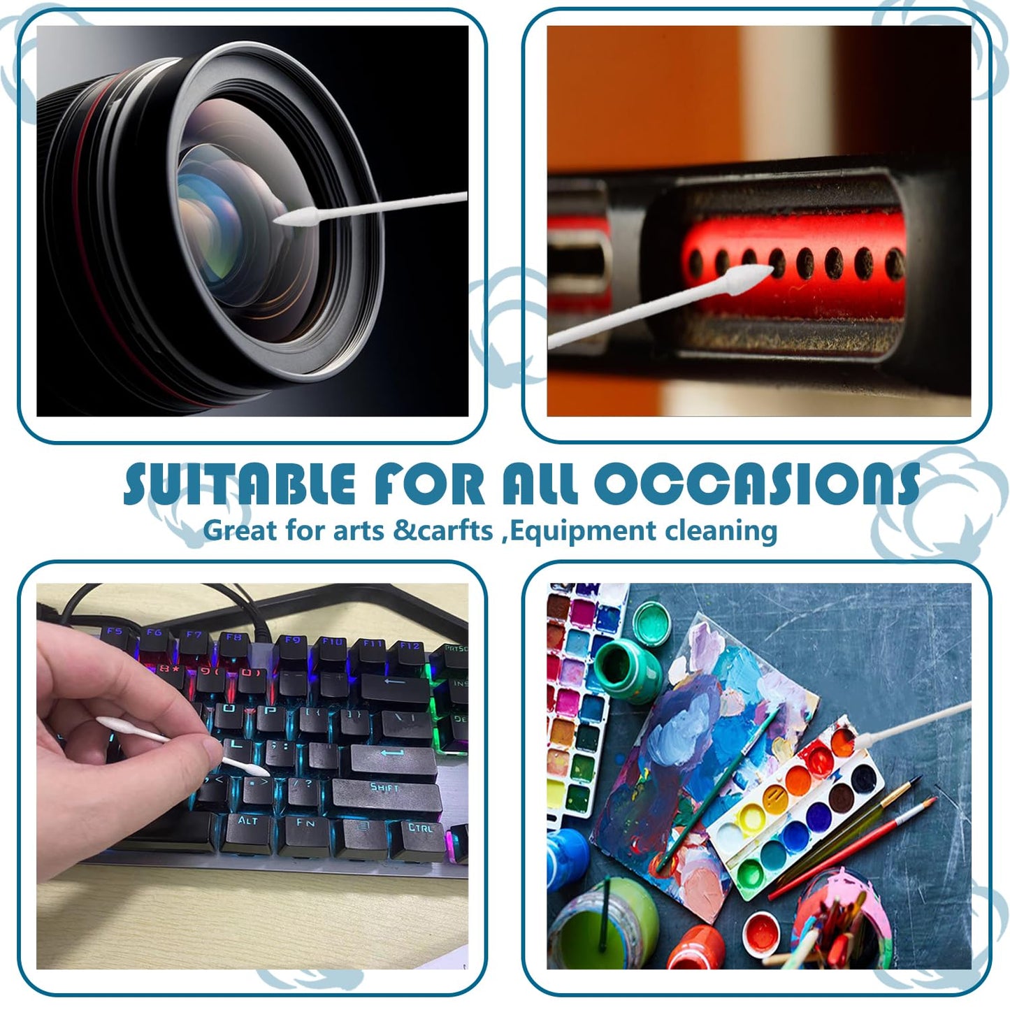 2400pcs Precision Tip Cotton Swabs/Double Pointed Cotton Buds for Makeup