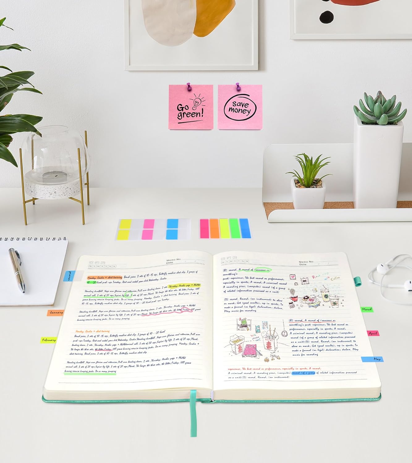 Lined Journal Notebook, 365 Pages B5 Large Journals for Writing Ruled Notebook, Hardcover Leather Journal for Women Men, Daily Notebook for Work, Note Taking, 100Gsm Thick Paper( 7.6'' X 10'' Teal)